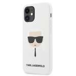 Etui KARL LAGERFELD Apple iPhone 12 Mini Silicone Karl`s Head Biały Hardcase